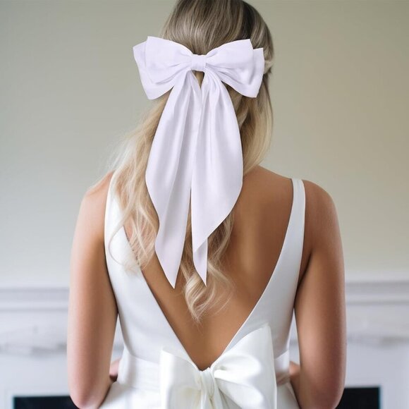 Hair Bows Bulk 50 Satin Large Hair Ribbons Clip Accessories for Women